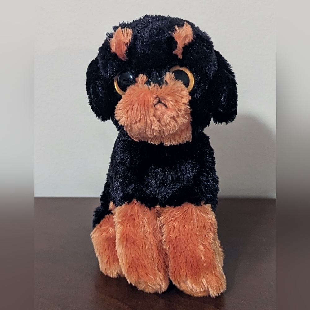 TY Beanie Boos Brutus The Dog Pup Plush Stuffed Animal Black & Brown